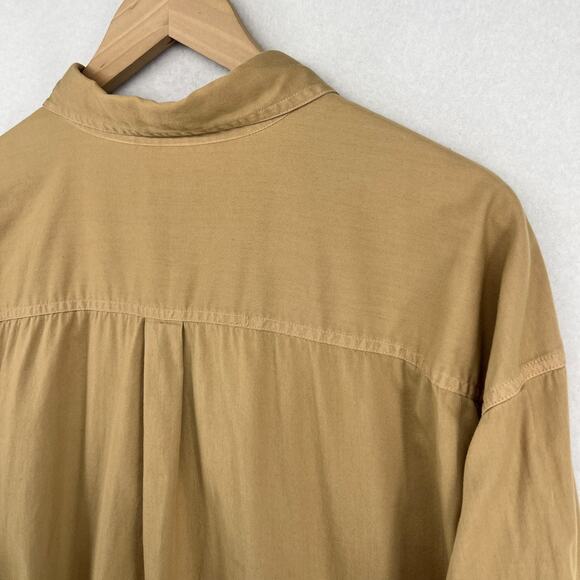LL BEAN Shirt Mens 2XLT Tall Brushed Twill Button Up Long Sleeve Cotton Khaki - Picture 8 of 14